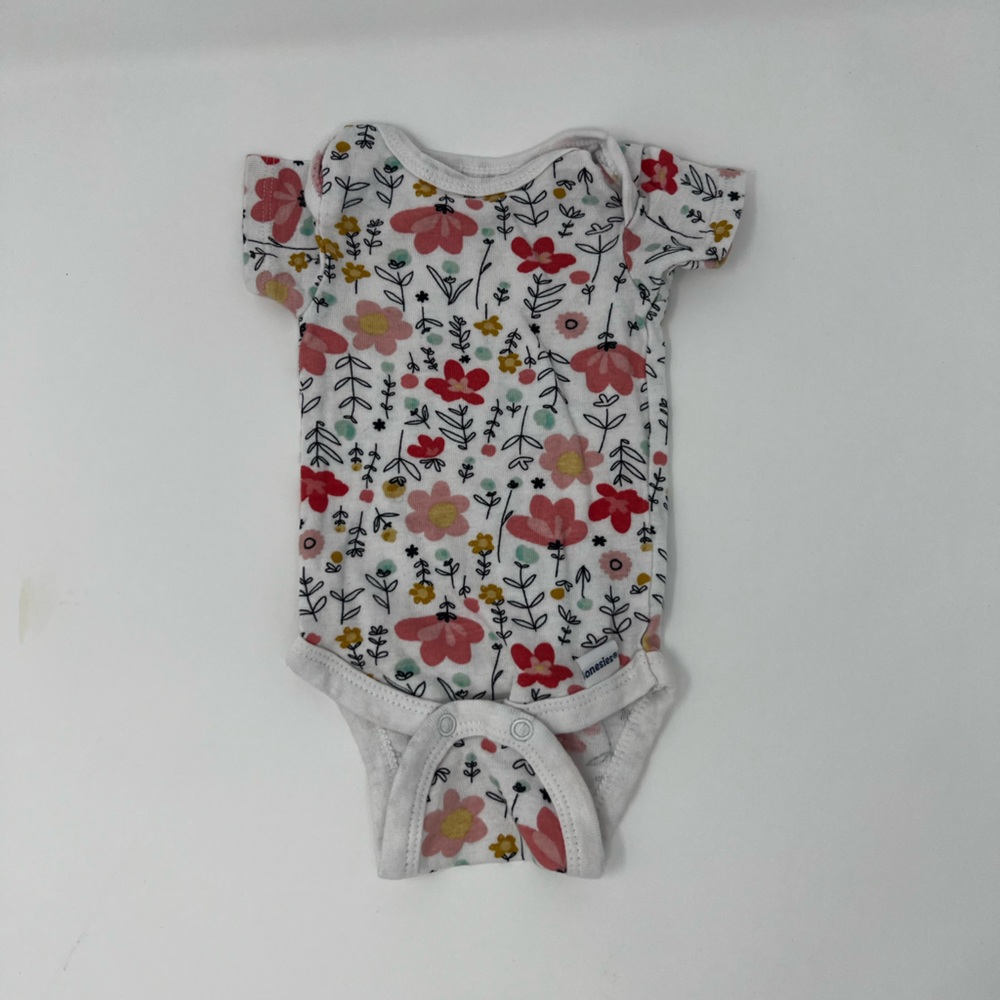 Gerber newborn floral one piece